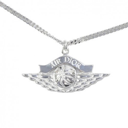 Dior x jordan wings store pendant necklace silver